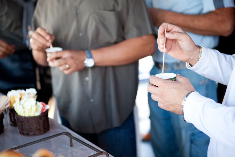 Pause café au cours de la conférence